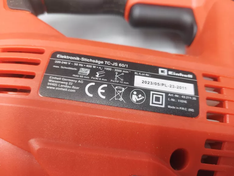 EINHELL WYRZYNARKA 4321135 TC-JS 60/1 + PUDEŁKO