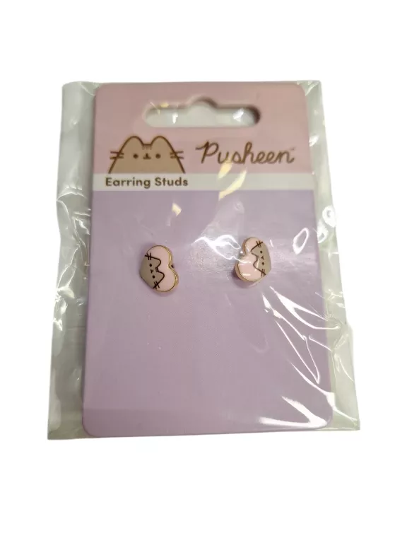 PUSHEEN - SŁODKIE KOLCZYKI SERDUSZKA