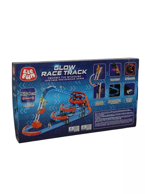 ELEFUN GLOW RACE TRACK ŚWIECĄCY TOR WYŚCIGOWY 554 CM ŚWIECI W CIEMNOŚCI