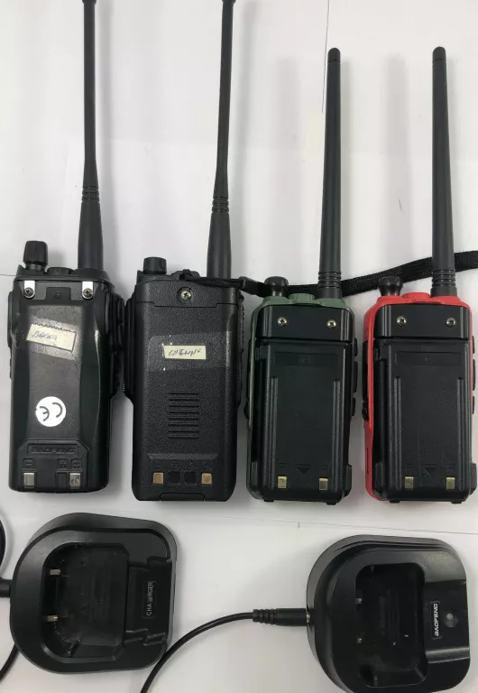 RADIOTELEFONY BAOFENG 4 SZTUKI + 2 ŁADOWARKI