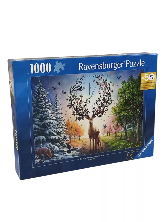 RAVENSBURGER MAGICAL DEER AND THE FOUR SEASONS PUZZLE 70X50CM 1008 EL.
