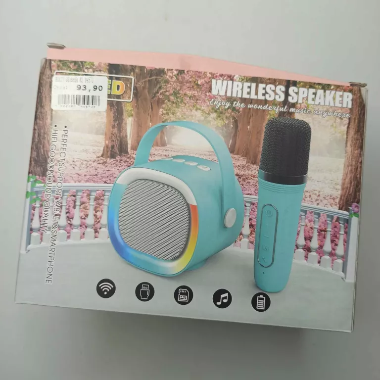 GŁOŚNIK BEZPRZEWODOWY WIRELESS SPEAKER Z MIKROFONEM