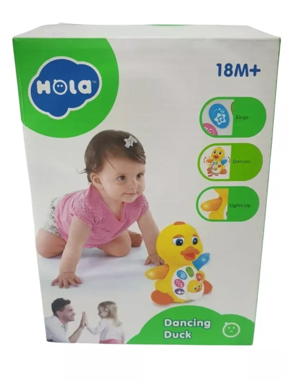INTERAKTYWNA EDUKACYJNA TAŃCZĄCA JEŻDŻĄCA KACZUSZKA DLA DZIECI HOLA 18M+