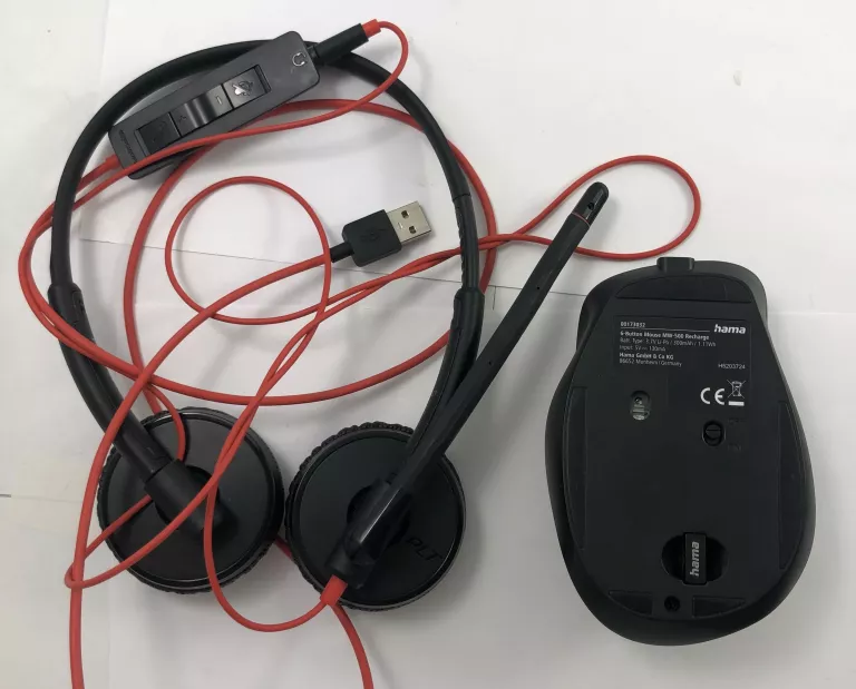 SŁUCHAWKI PLANTRONICS C3200 & MYSZKA HAMA 00173032