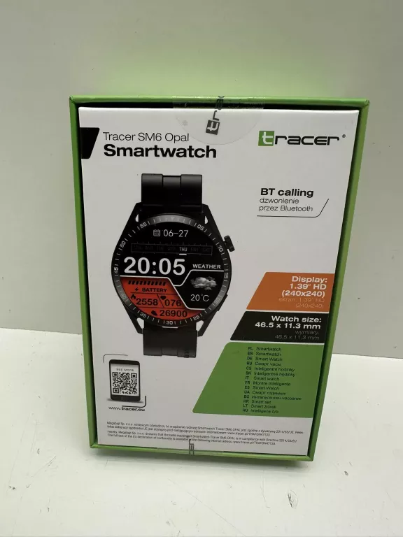 SMARTWATCH TRACER SM6 OPAL PUDEŁKO