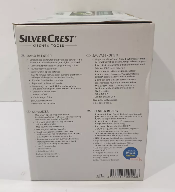 BLENDER SILVER CREST KITCHEN TOOLS