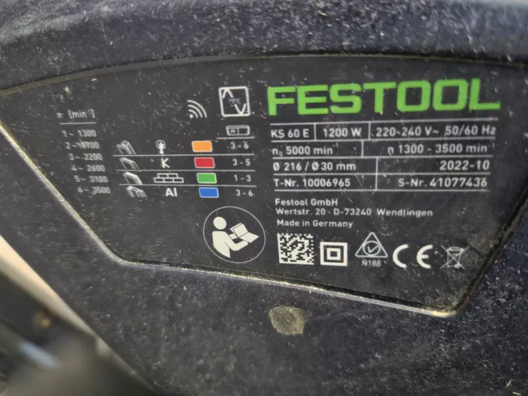 UKOŚNICA UCIOSARKA PRZESUWNA PIŁA KAPEX KS60 FESTOOL
