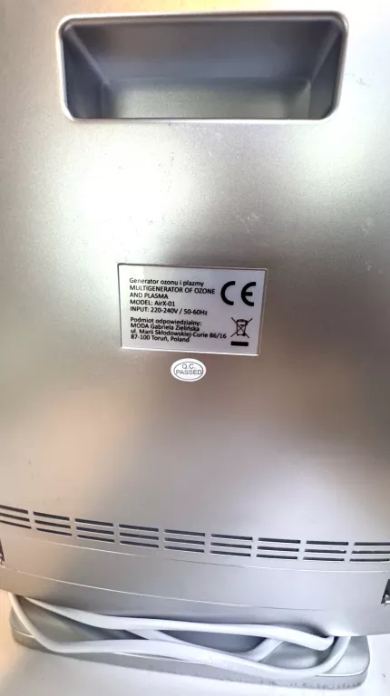 MULTIGENERATOR OZONU ORAZ PLAZMY AIRX-01