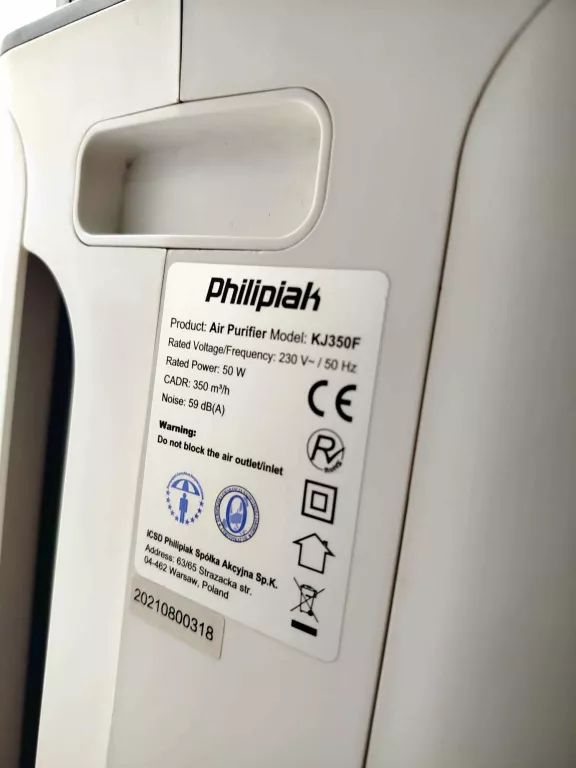 OCZYSZCZACZ POWIETRZA PHILIPIAK KJ350F