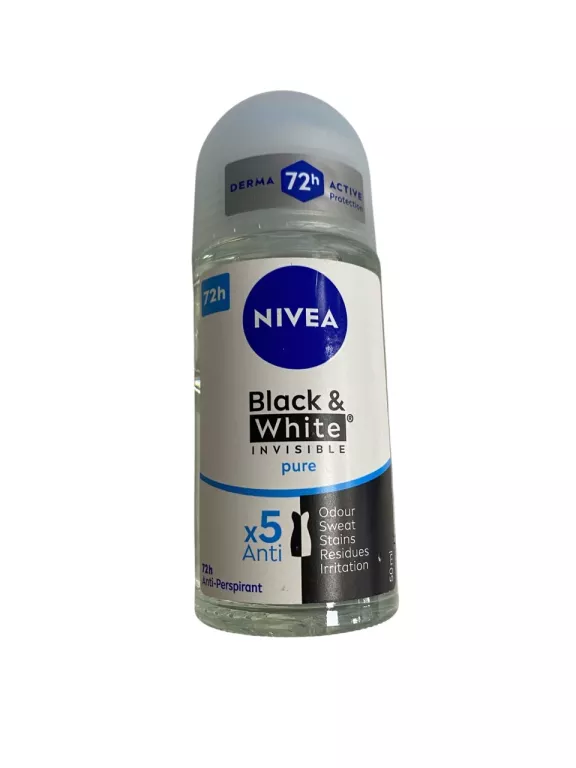 NIVEA BLACK&WHITE INVISIBLE PURE ANTYPERSPIRANT ROLL-ON, 50ML