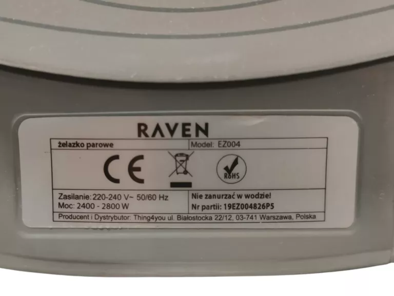 ŻELAZKO RAVEN EZ004 2800 W