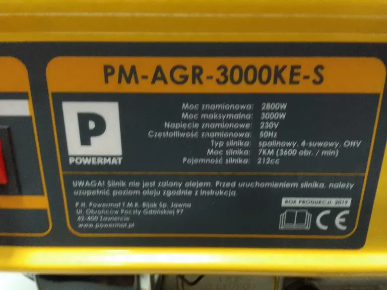 AGREGAT POWERMAT 3000 W PM-AGR-3000-S AVR