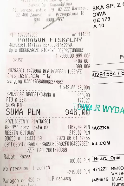 ODKURZACZ PIONOWY BEKO ERGOCLEAN VRT84225VI KOMPLET