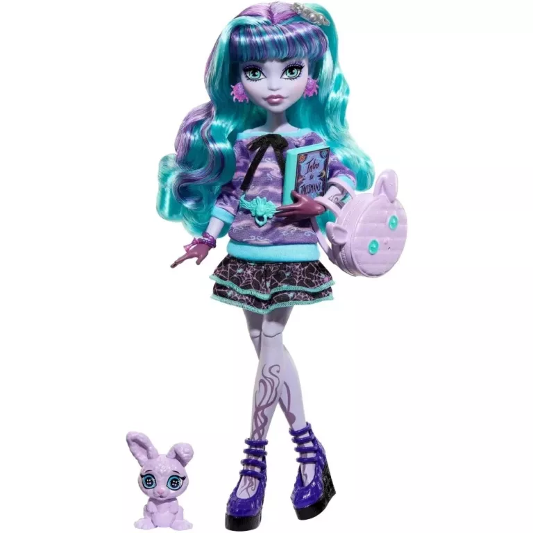 ORYGINALNA LALKA MONSTER HIGH PIŻAMA PARTY - LALKA TWYLA+ZWIERZĄTKO HLP87
