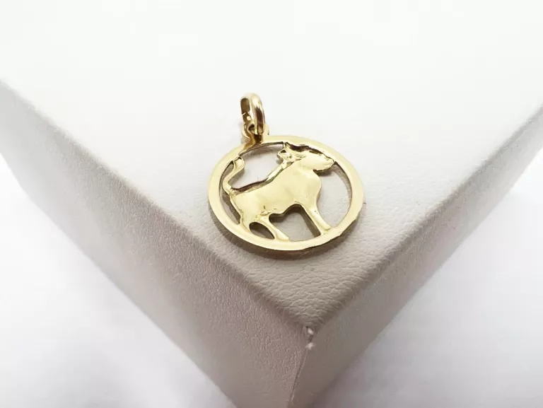 ZŁOTA ZAWIESZKA ZNAK ZODIAKU BYK P.585/0.81G/2CM