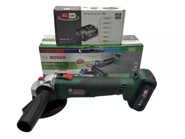 AKUMULATOROWA SZLIFIERKA KĄTOWA BOSCH ADVANCED GRIND 18 + AKU 2,5 AH