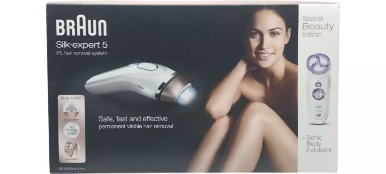 DEPILATOR BRAUN SILK EXPERT 5 + BRAUN SILK EPIL 9 IPL FILTR UV