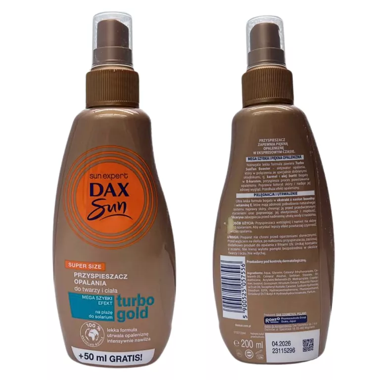 DAX SUN TURBO GOLD PRZYSPIESZACZ DO OPALANIA SPRAY