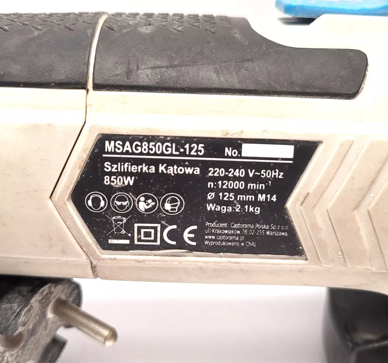 SZLIFIERKA KĄTOWA MACALLISTER MSAG850GL-125 / 850W