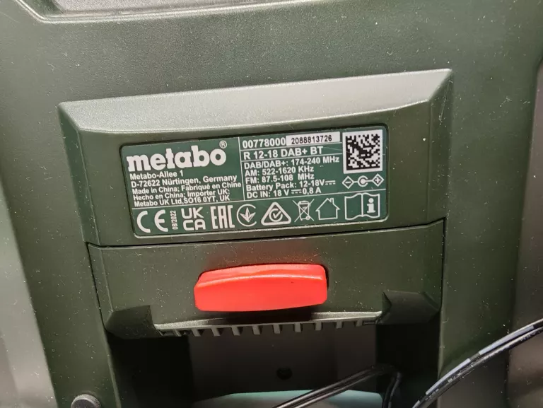 RADIO BUDOWLANE METABO R12-18 DAB+BT