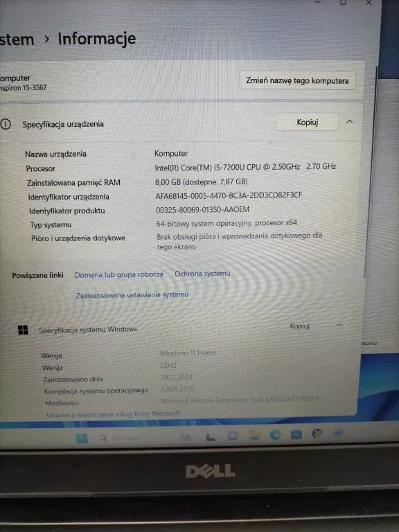 LAPTOP DELL INSPIRON 15 I5 7 GEN 1TB SSD WIN 11