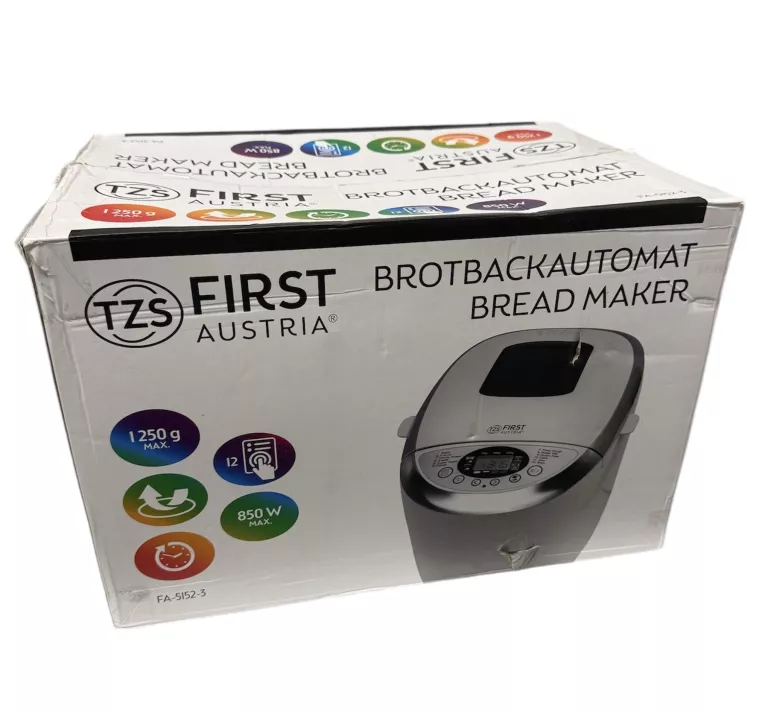 WYPIEKACZ DO CHLEBA FIRST AUSTRIA 850W FA-5152-3 *IDEAŁ!!*