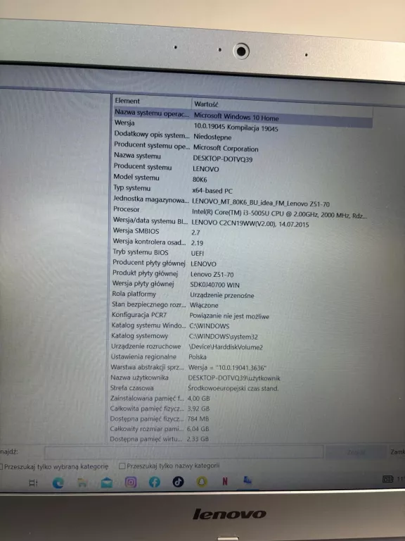 LAPTOP LENOVO Z51-70 80K6+ŁADOWARKA
