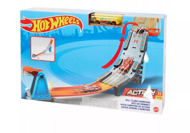 HOT WHEELS TOR SAMCOHODOWY RYWALIZACJA MISTRZÓW WYŚCIG POD GÓRĘ GBF83