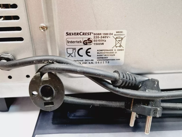 PIEKARNIK ELEKTRYCZNY SILVERCREST SGBR 1500 D4