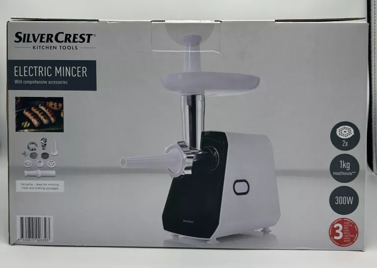MASZYNKA DO MIELENIA MIĘSA SILVER CREST SFW 300 A1 BL MOCNA BIAŁA