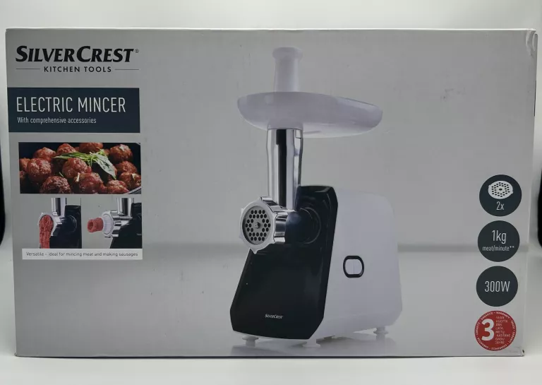 MASZYNKA DO MIELENIA MIĘSA SILVER CREST SFW 300 A1 BL MOCNA BIAŁA