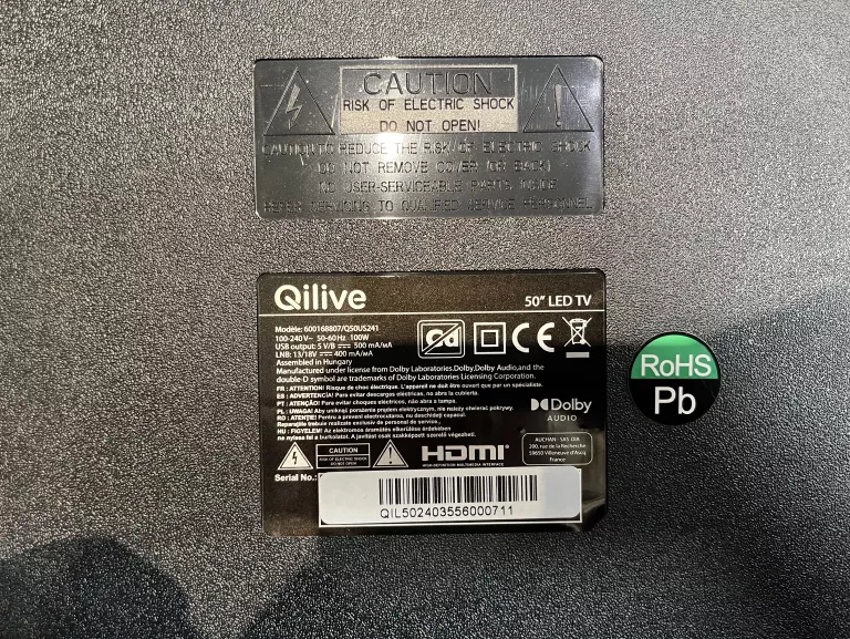 TELEWIZOR LED QILIVE Q50US241 50 CALI 4K UHD GW 11.2026!!!