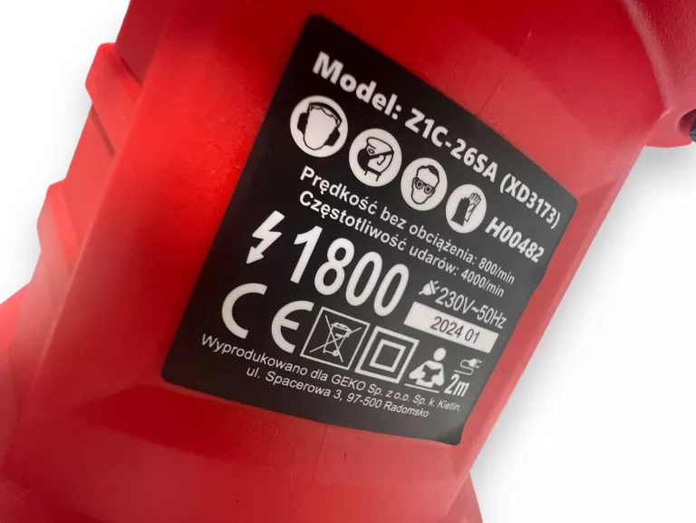 MŁOTOWIERTARKA HEIDMANN 1800W 4J Z UCHWYTEM SDS PLUS