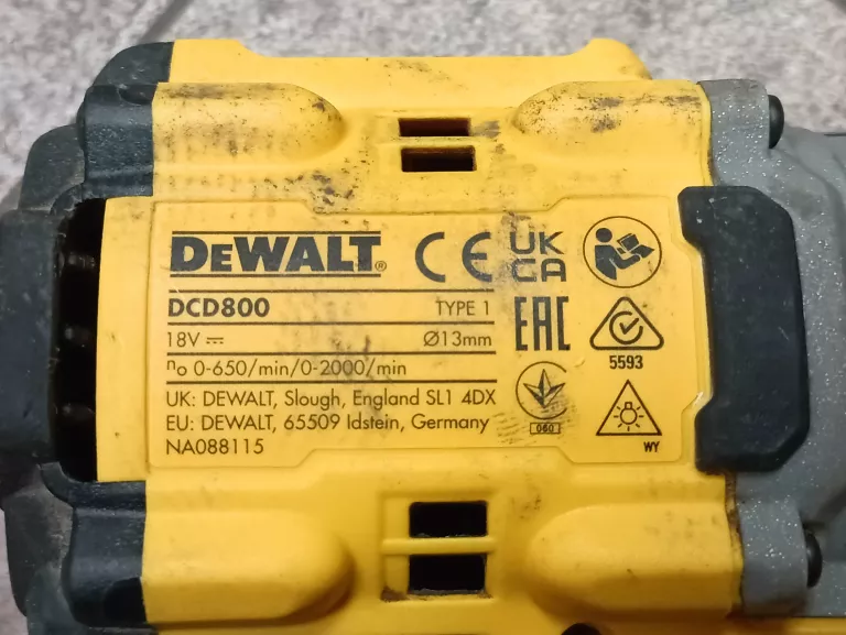 WIERTARKO-WKRĘTARKA DEWALT DCD800 + BAT 18V 5AH