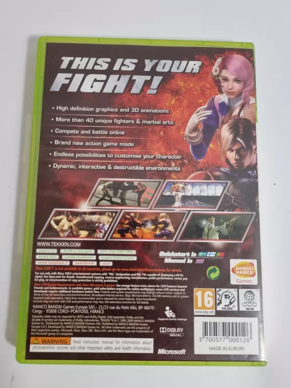 GRA TEKKEN 6 MICROSOFT XBOX 360