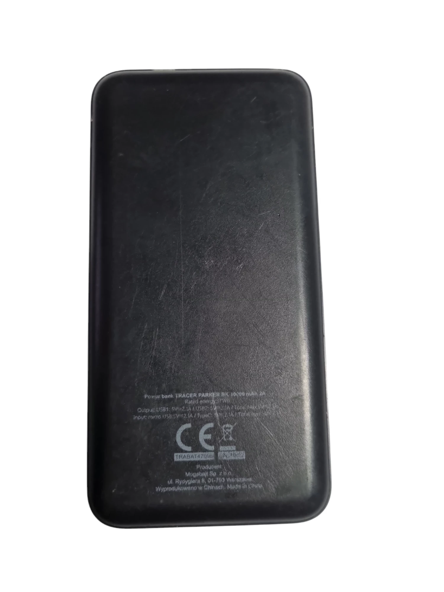 powerbank-tracer-parker-bk-10000mak-2a-goly-ean-gtin-5907512869550