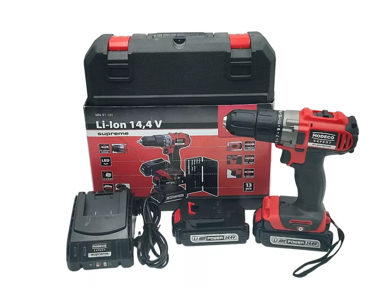 WKRĘTARKA MODECO EXPERT MN-91-101 + 2AKU 1,5AH + WALIZKA + ŁADOWARKA