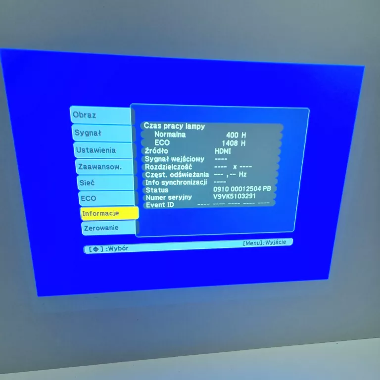 PROJEKTOR EPSON EB-S18 1800H PRACY - OPIS!