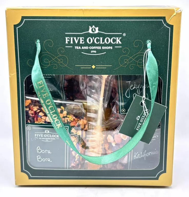 OKAZJA! PIĘKNY ZESTAW HERBAT Z FIVE O'CLOCK 7 PRODUKTÓW