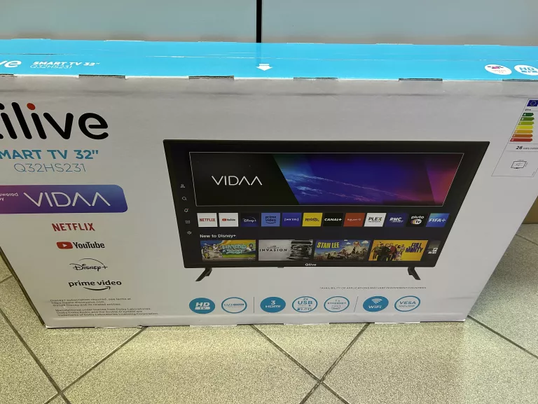 NOWY TELEWIZOR SMART TV QILIVE Q32HS231 32" WIFI HD TV STAN IGŁA
