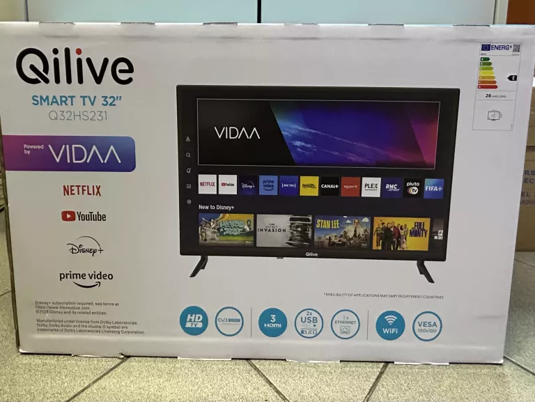 NOWY TELEWIZOR SMART TV QILIVE Q32HS231 32" WIFI HD TV STAN IGŁA
