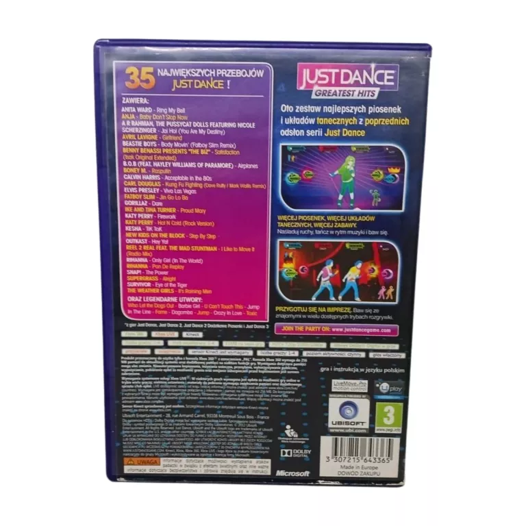GRA JUST DANCE GREATEST HITS KINECT XBOX 360