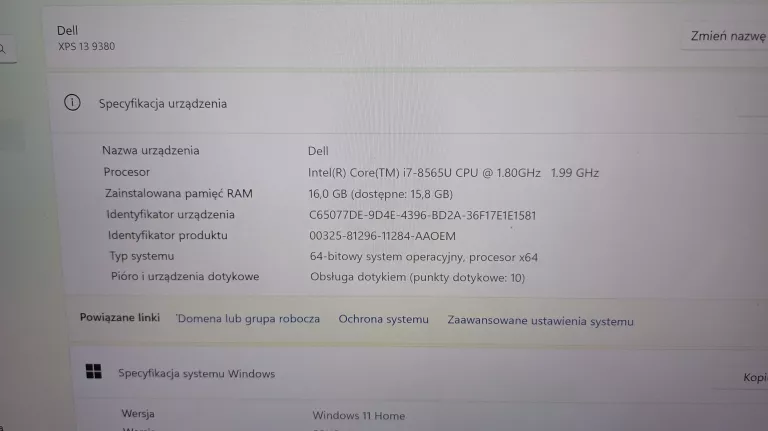 LAPTOP DELL XPS 13 ULTRABOOK 512SSD