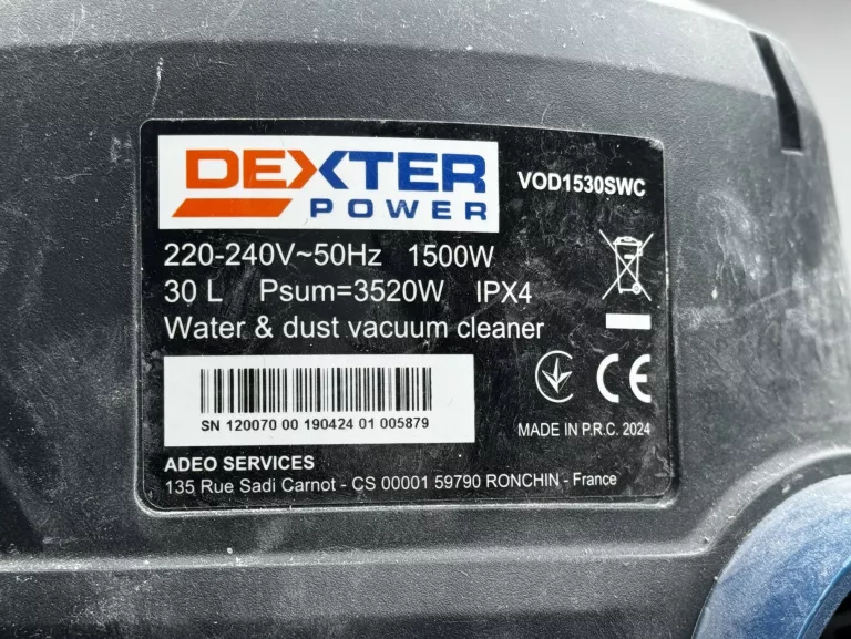 ODKURZACZ WARSZTATOWY DEXTER POWER VOD1530SWC