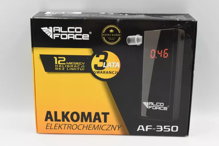 PRECYZYJNY ALKOMAT ELEKTROCHEMICZNY ALCOLIFE FREE Z KALIBRACJĄ + USTNIKI