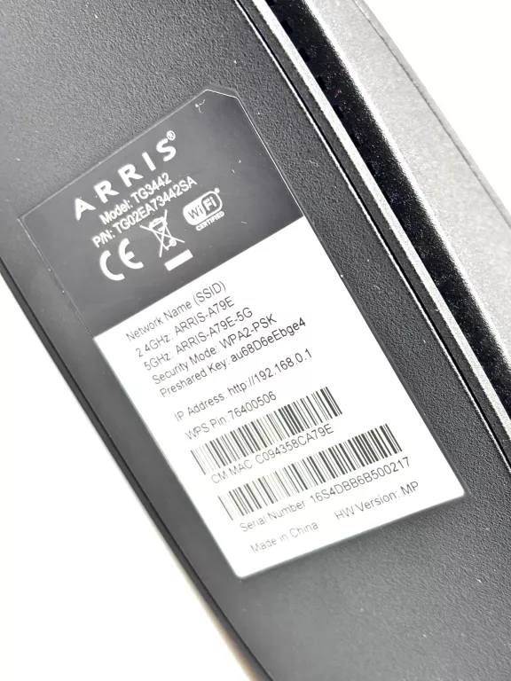 ROUTER MODEM ARRIS TG 3442