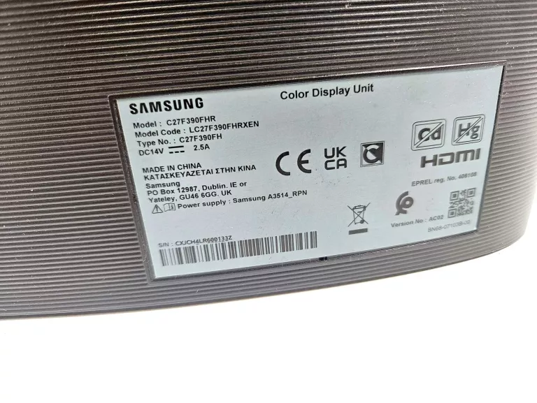 MONITOR ZAKRZYWIONY ASUS C27F390FHR 27' 1920X1080