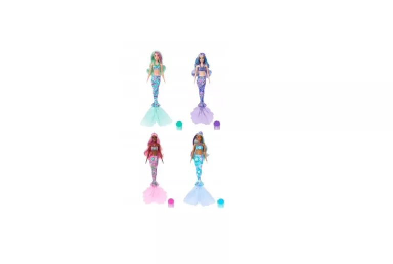 BARBIE COLOR REVEAL LALKA KOLOROWA MORSKA SYRENKA TUBA