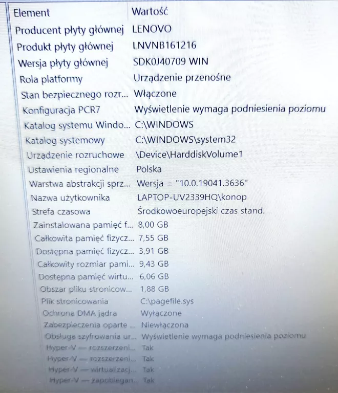 LAPTOP LENOVO IDEAPAD 330-15ARR 15,6 " AMD RYZEN 5 8 GB / 256 GB OPIS!
