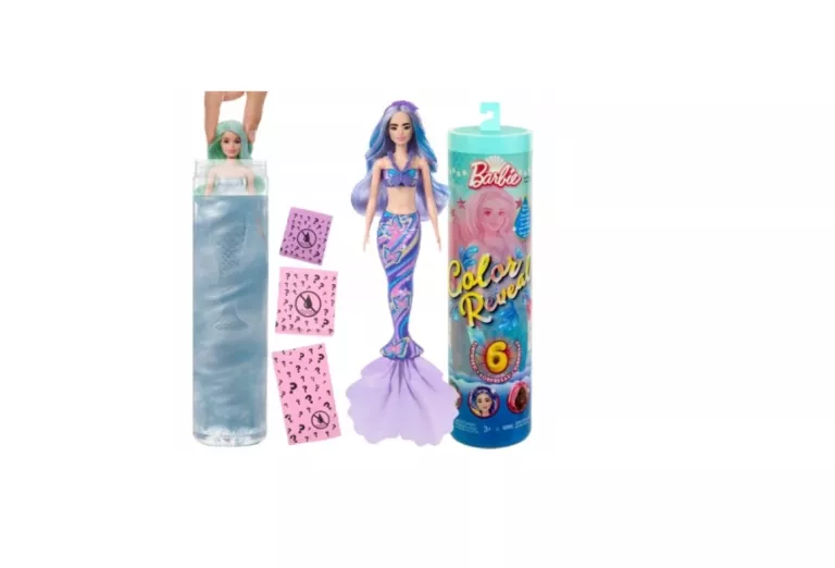 BARBIE COLOR REVEAL LALKA KOLOROWA MORSKA SYRENKA TUBA